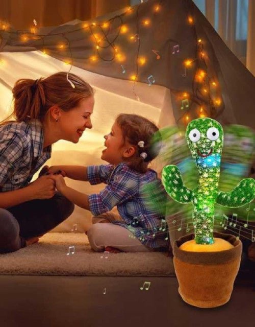 Interactive Dancing Cactus Plush – Mimic Voice, Music & LED Lights - Lootokart