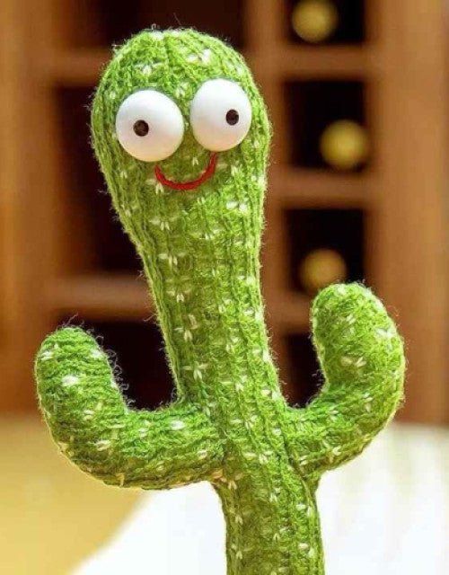 Interactive Dancing Cactus Plush – Mimic Voice, Music & LED Lights - Lootokart