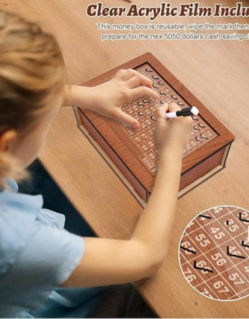 Wooden Money Saving Piggy Bank Box - Lootokart