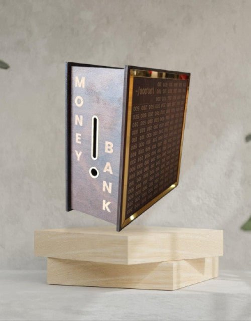 Wooden Money Saving Piggy Bank Box - Lootokart