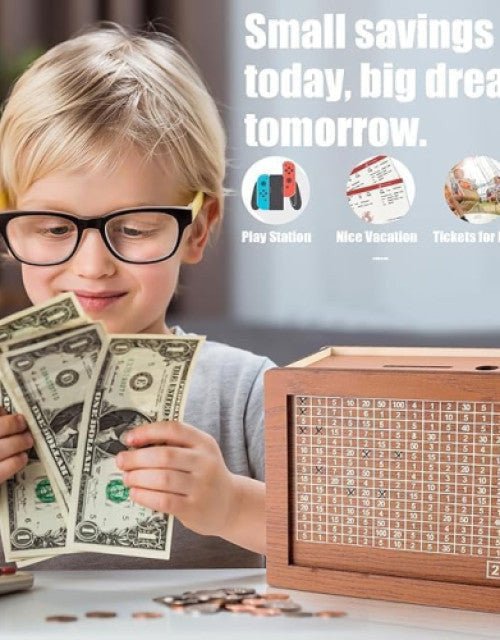 Wooden Money Saving Piggy Bank Box - Lootokart