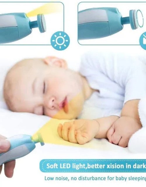 Baby Electric Nail File with LED Light – Quiet & Painless Nail Clipper for Infants - Lootokart