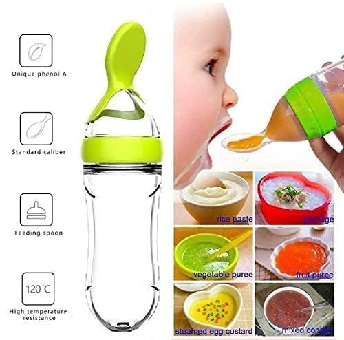 Baby Squeezy Food Grade Silicone Bottle Feeder for Baby Feeding - Lootokart
