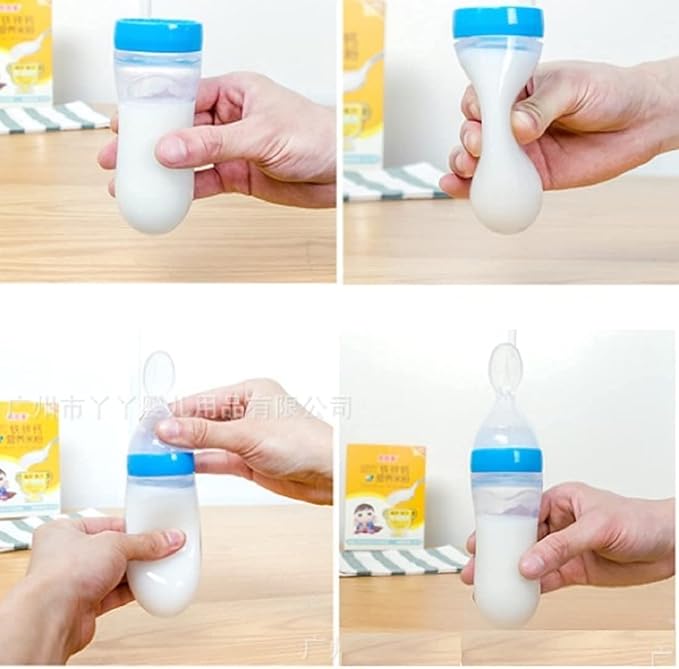 Baby Squeezy Food Grade Silicone Bottle Feeder for Baby Feeding - Lootokart