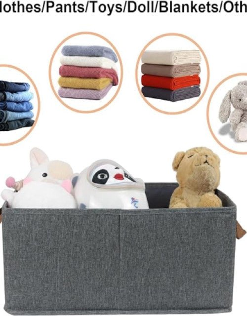 Clothes Organizer Fabric Cubes | Collapsible Storage Bins with Handles - Lootokart