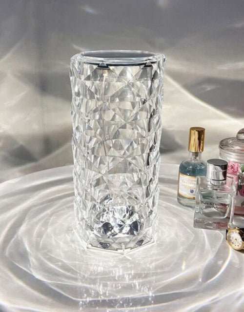 Crystal Touch Control Rechargeable Rose Diamond Table Lamp - Lootokart