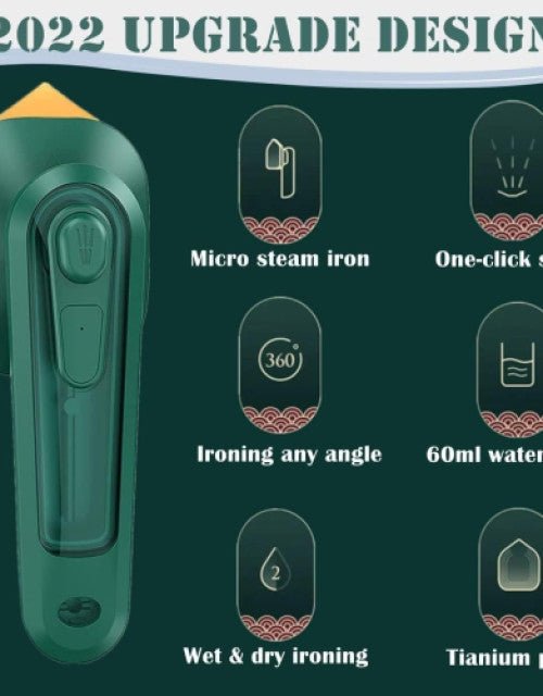 Iron - Travel Steamer Iron for Clothes , Portable Handheld Iron - Lootokart