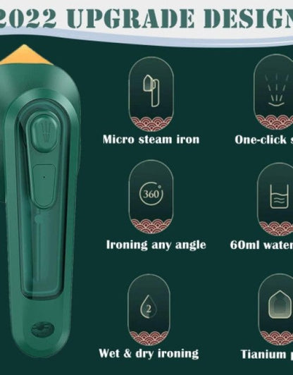 Iron - Travel Steamer Iron for Clothes , Portable Handheld Iron - Lootokart